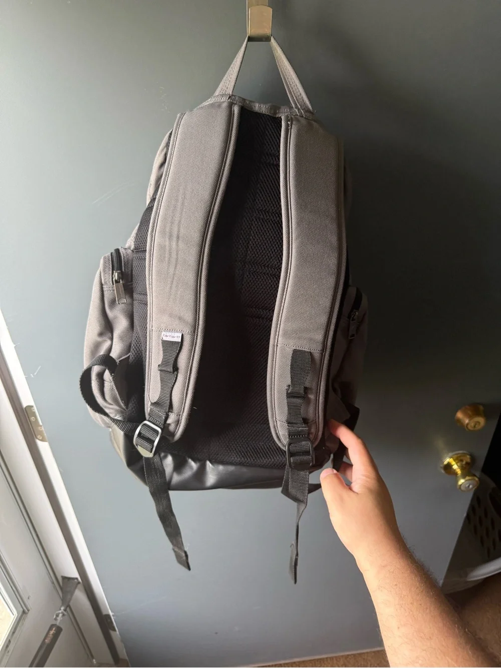 Carhartt Men’s Gray Backpack with Carhartt Patch 37L